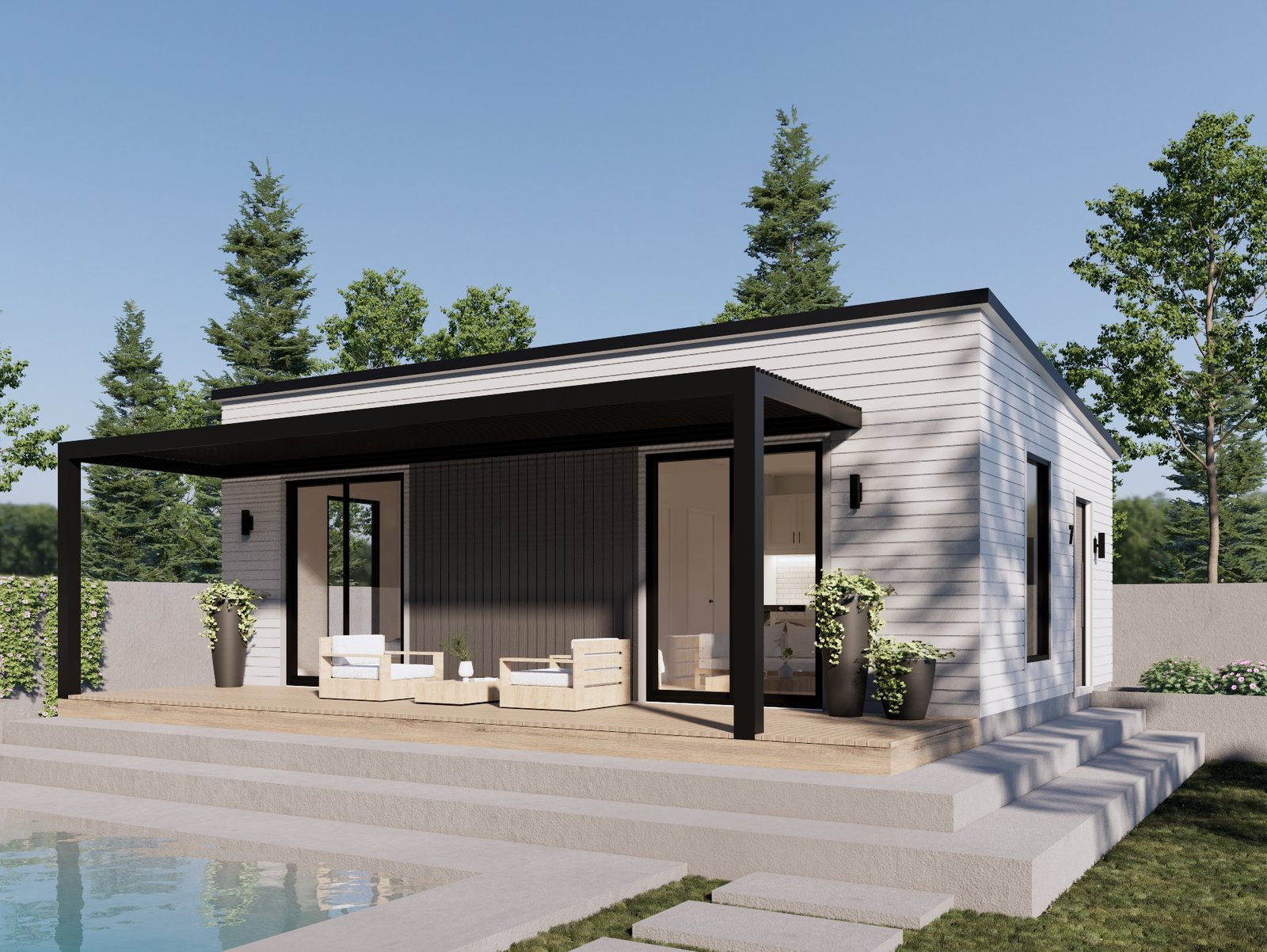 1 Bedroom_Exterior_Pergola