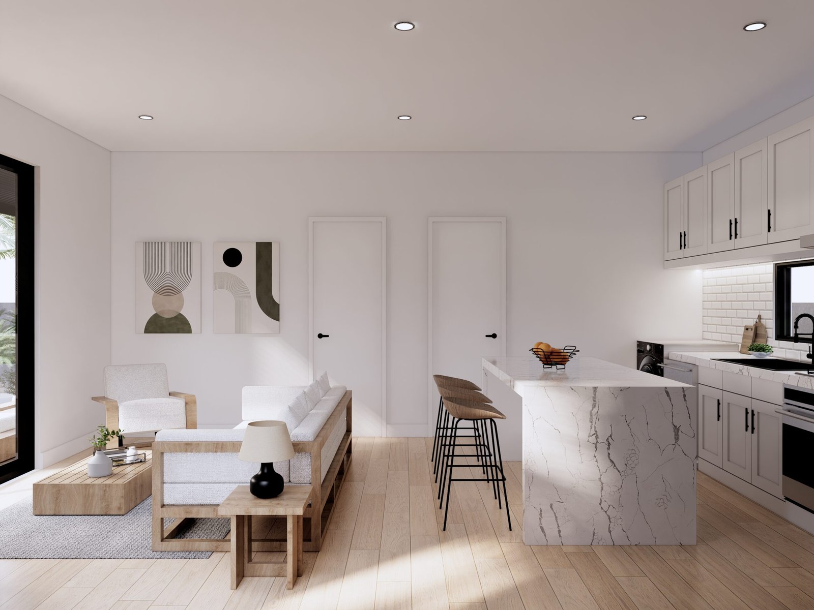 1 Bedroom_Interior_Living Room-Kitchen