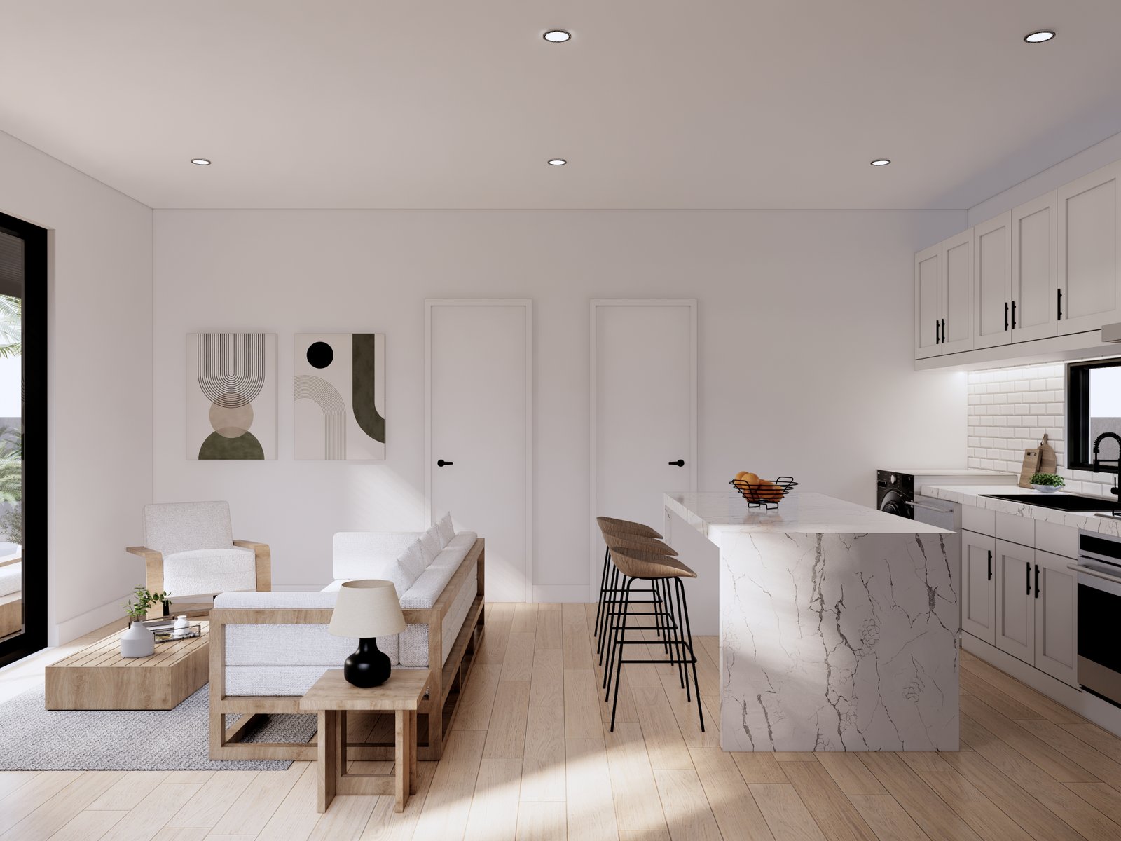 1 Bedroom_Interior_Living Room-Kitchen
