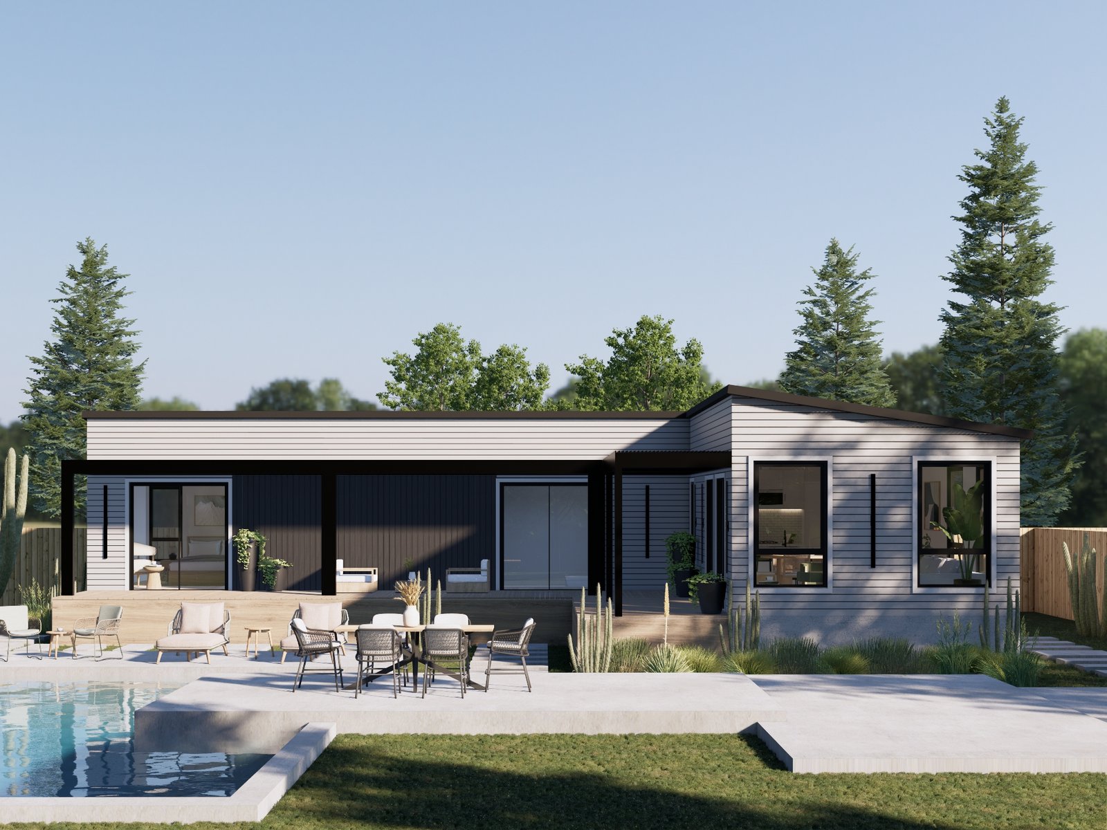 Exterior Front-Pergola